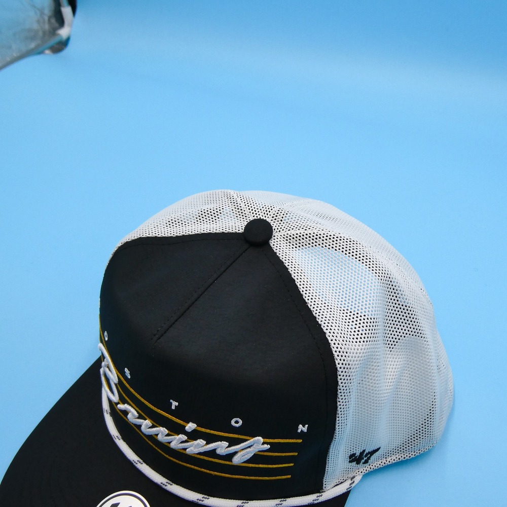 '47 Brand Hitch Hat Mens OSFA Boston Bruins Black White Mesh brrr° Cooling NHL - Picture 4 of 7